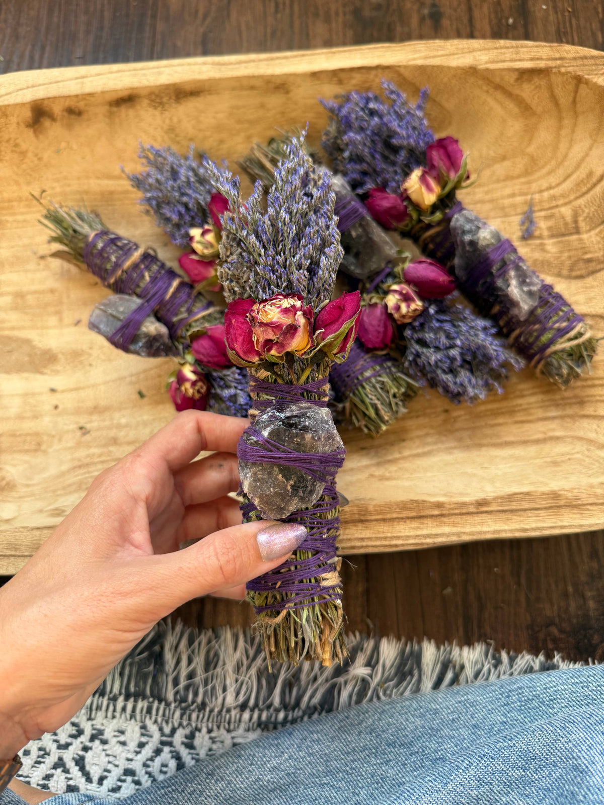CharlieHaze - Amethyst, Sage, Rosemary, Lavender and Wild Flower Smudge