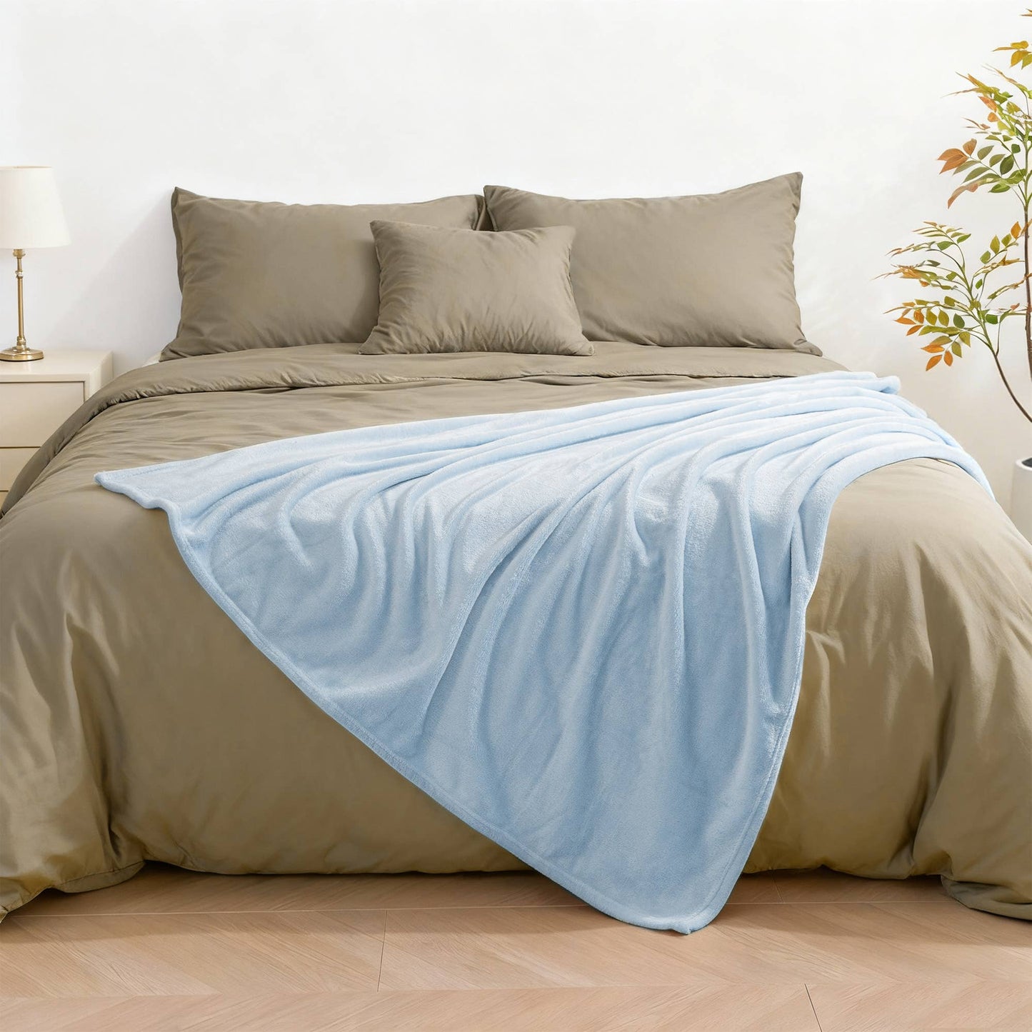 Awesome Home - Ultra Soft Cozy Fleece Throw Blanket, 50"Wx60"L