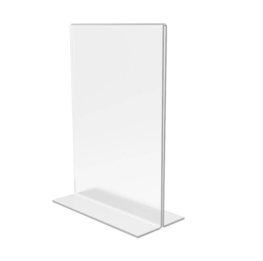 FIXTUREDISPLAYS - FixtureDisplays® 24PK 5 x 7" Clear Acrylic Sign Holder for Tabletops, Vertical Table Tent Frame Photo Sign Menu, Bottom Insert 11193-2-5X7-24PK Peel off protective film (white) before use.