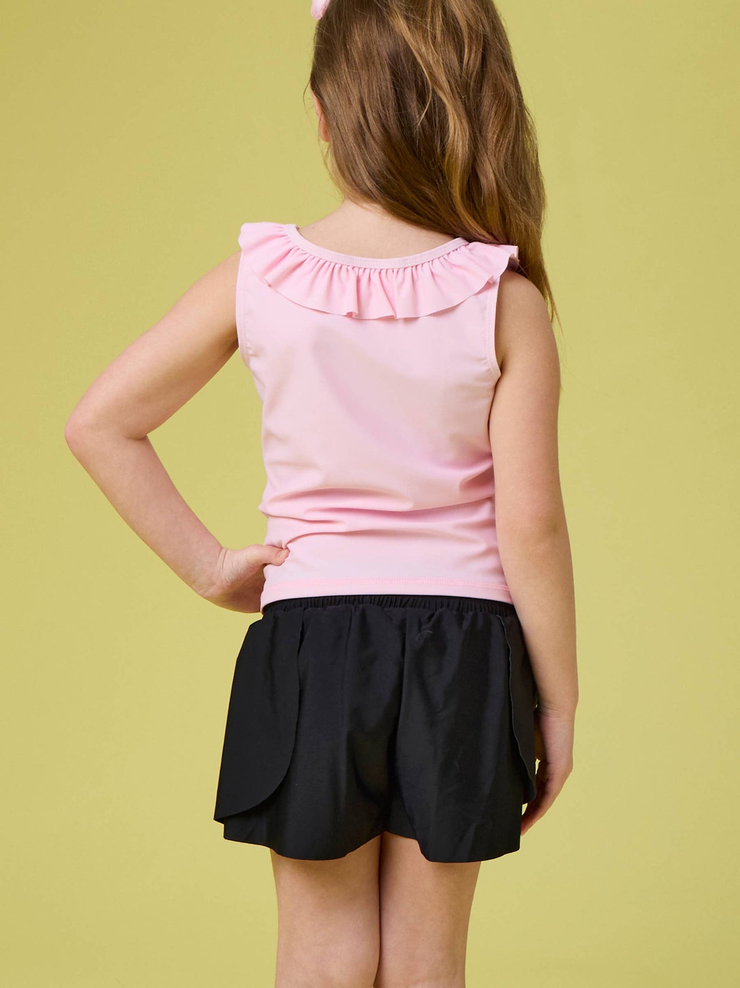 RuffleButts + RuggedButts - Girls Black Active Butterfly Shorts