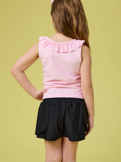 RuffleButts + RuggedButts - Girls Black Active Butterfly Shorts