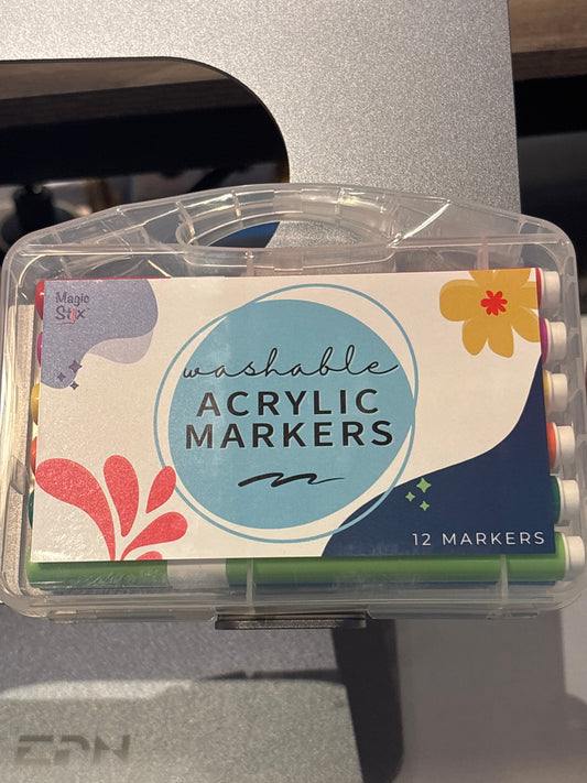Washable acrylic markers