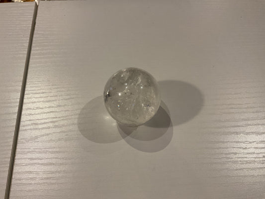 Clear quartz sphere