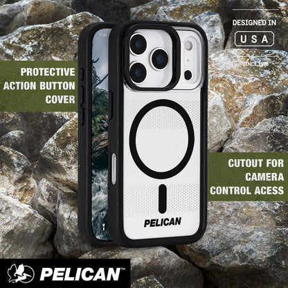 Case-Mate - Pelican Protector Clear MagSafe w/ Stand - iPhone 17 Pro
