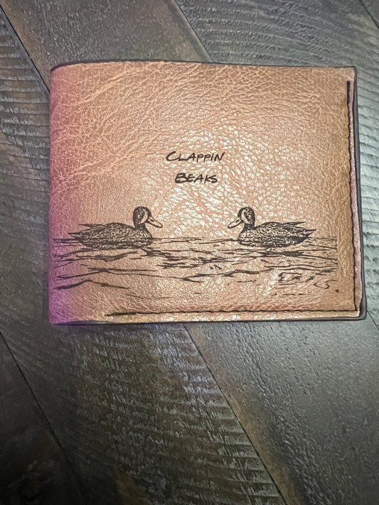 Clappin’ Beaks custom wallet (design 2)