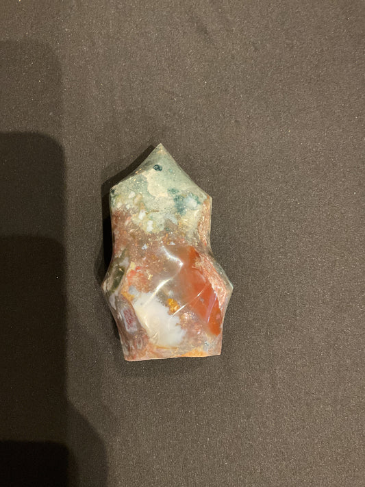 Ocean Jasper Flame Carving