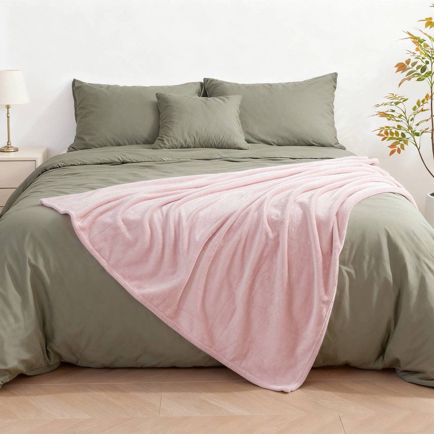 Awesome Home - Ultra Soft Cozy Fleece Throw Blanket, 50"Wx60"L