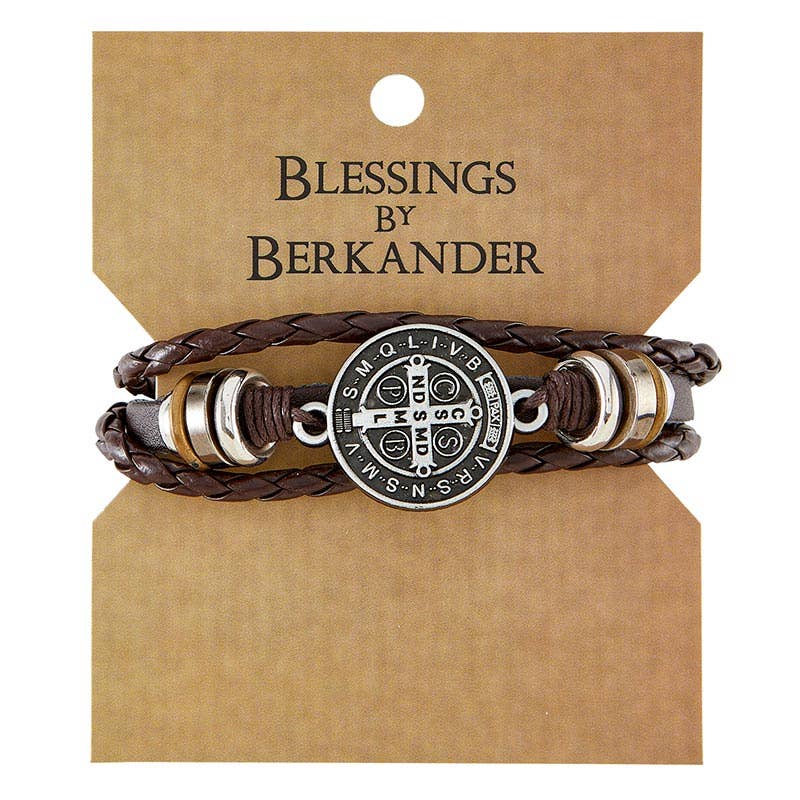 Christian Brands Catholic - Brown Bracelet With Metal