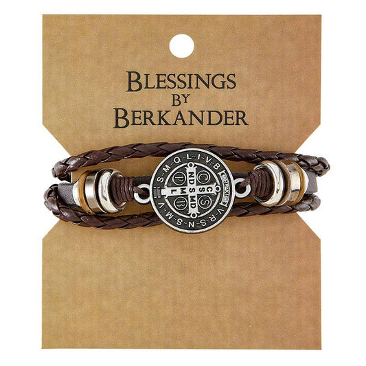Christian Brands Catholic - Brown Bracelet With Metal