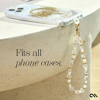 Case-Mate - Crystal Pearl Gold Phone Charm
