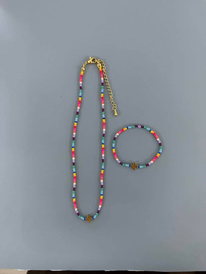 Weisinger Designs - KBRGRACE     GLASS SEED BEAD CHRISTIAN STRETCH BRACELET