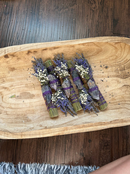 CharlieHaze - Amethyst, Lavender and Palo Santo Smudge Stick
