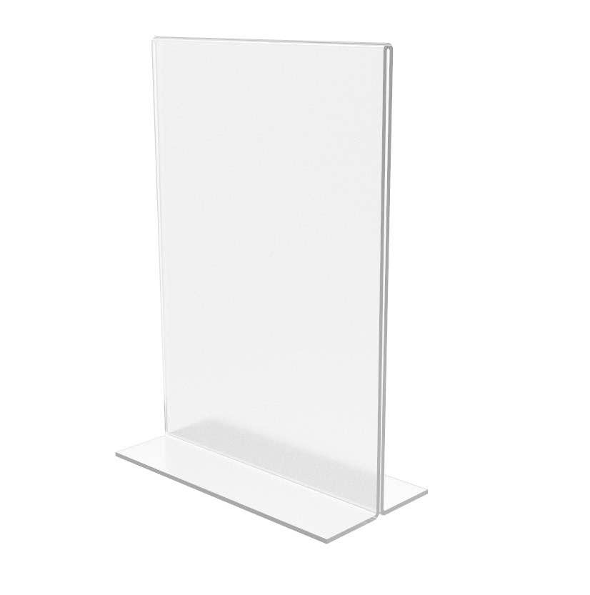 FIXTUREDISPLAYS - FixtureDisplays® 24PK 5 x 7" Clear Acrylic Sign Holder for Tabletops, Vertical Table Tent Frame Photo Sign Menu, Bottom Insert 11193-2-5X7-24PK Peel off protective film (white) before use.