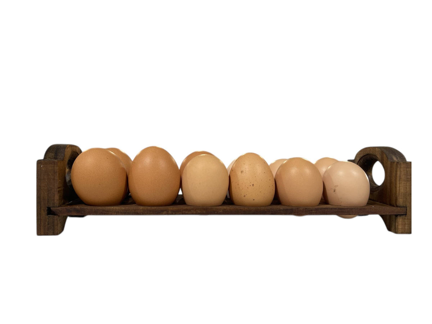 Rustic Haven Decor - Layer Egg Tray Holder Countertop - Wooden Rack Stackable.