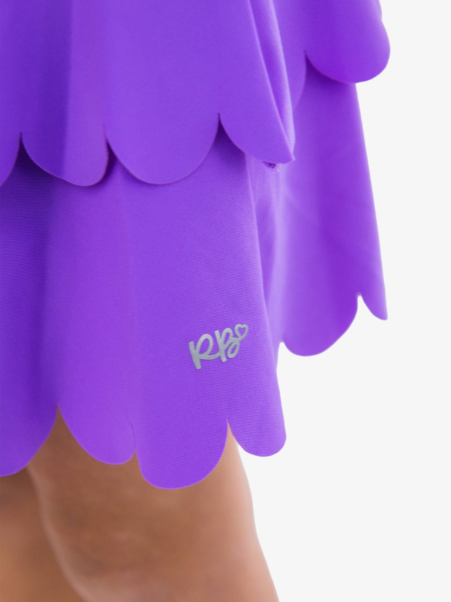 RuffleButts + RuggedButts - Girls Neon Purple Active Tiered Flare Skort