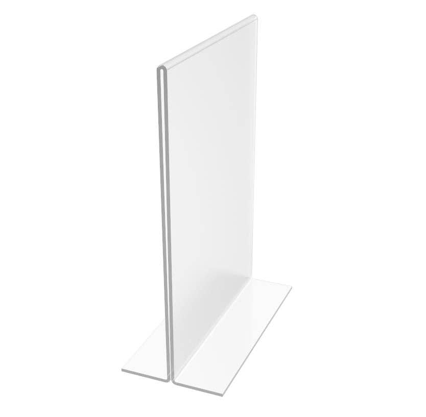 FIXTUREDISPLAYS - FixtureDisplays® 24PK 5 x 7" Clear Acrylic Sign Holder for Tabletops, Vertical Table Tent Frame Photo Sign Menu, Bottom Insert 11193-2-5X7-24PK Peel off protective film (white) before use.