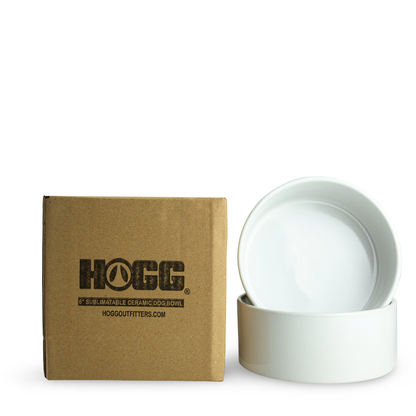 Hogg Outfitters - 6" SUBLIMATION CERAMIC DOG BOWL (2 PACK)