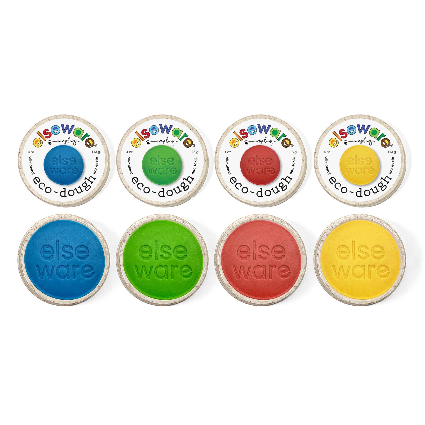 elseware unplug - Eco-Dough (4-Pack) – Natural, Non-Toxic Multi-Colors