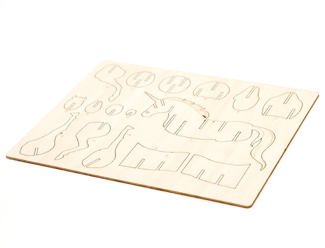 IncrediBuilds: Unicorn Book and 3D Wood Model