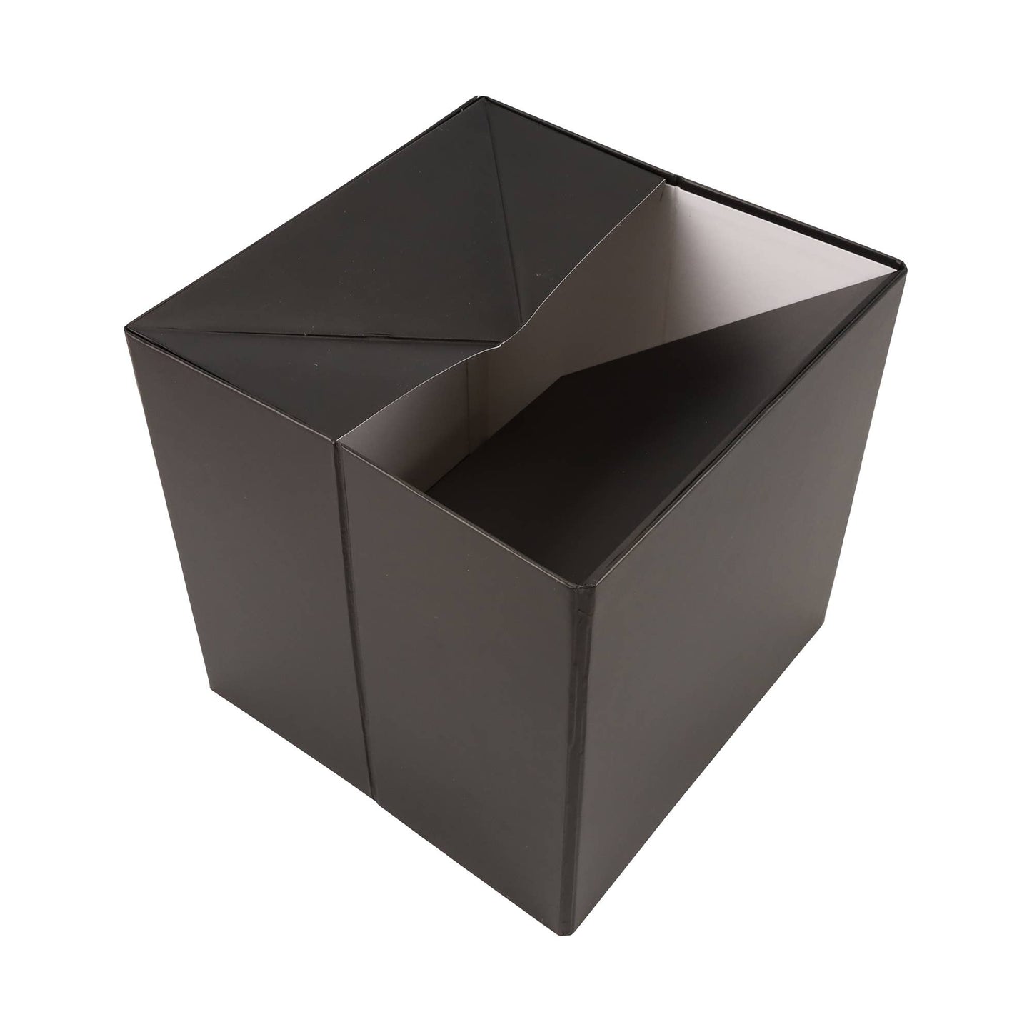 LA Ribbons Wholesale - 9"x 9"x 9" Collapsable Gift Box w/ Removable Lid | Matte Black