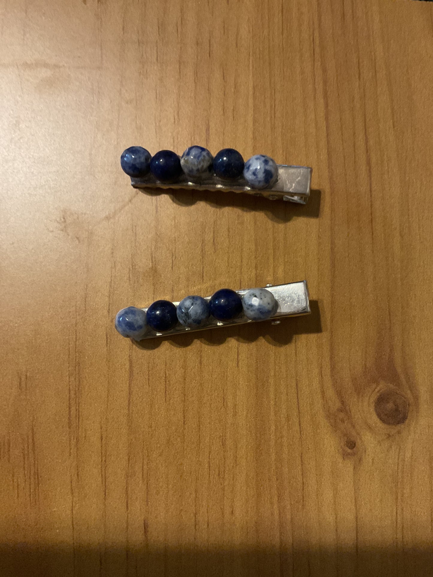 Handmade crystal metal hair clips