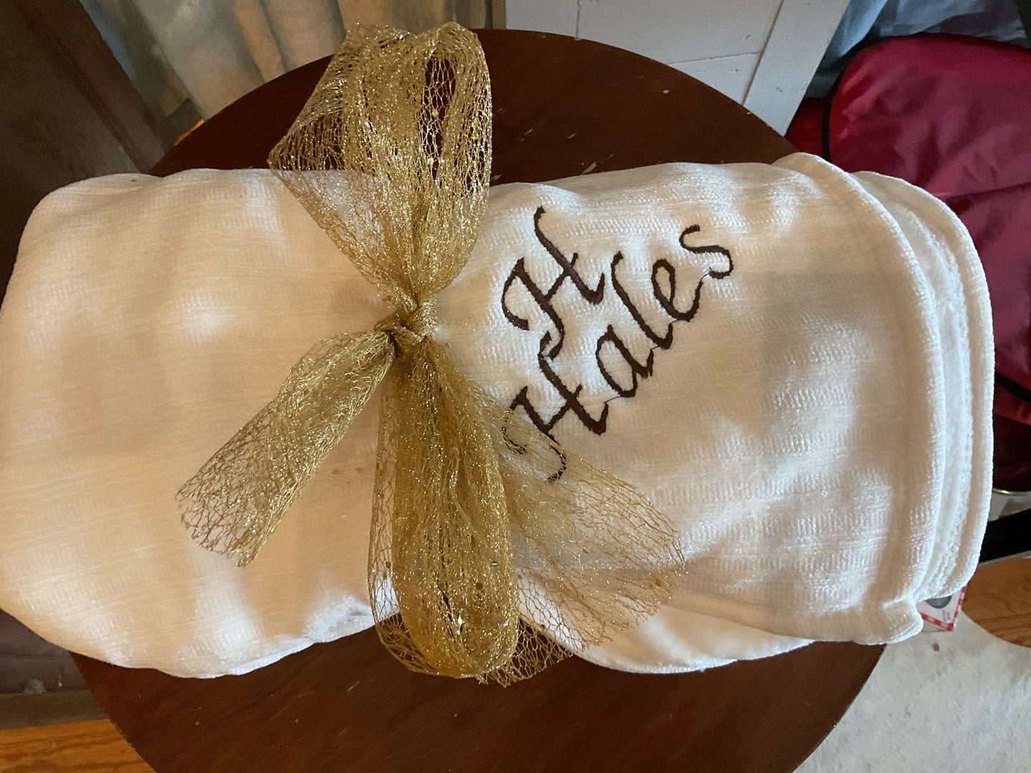 Custom embroidered blanket