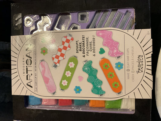 Modern artesian, clay hair clip kit