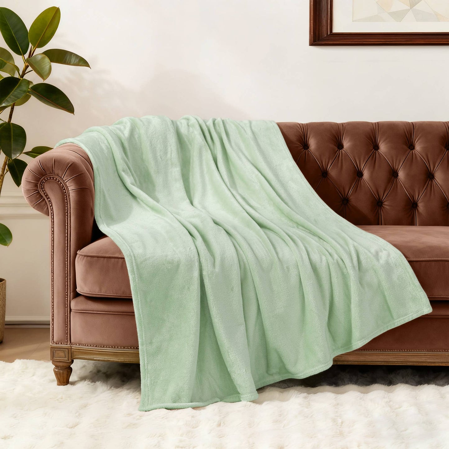 Awesome Home - Ultra Soft Cozy Fleece Throw Blanket, 50"Wx60"L