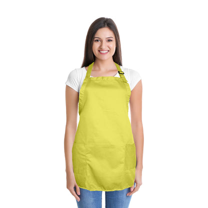 Dalix - DALIX Apron Restaurant Home Spun Poly Cotton 2 Pockets