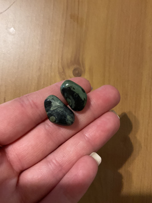 Handmade komboba jasper stud earrings