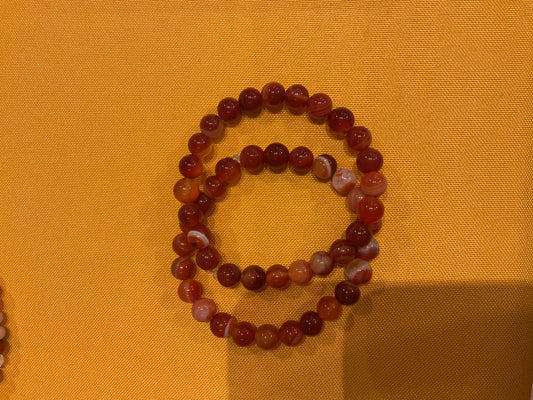Carnelian bead bracelet