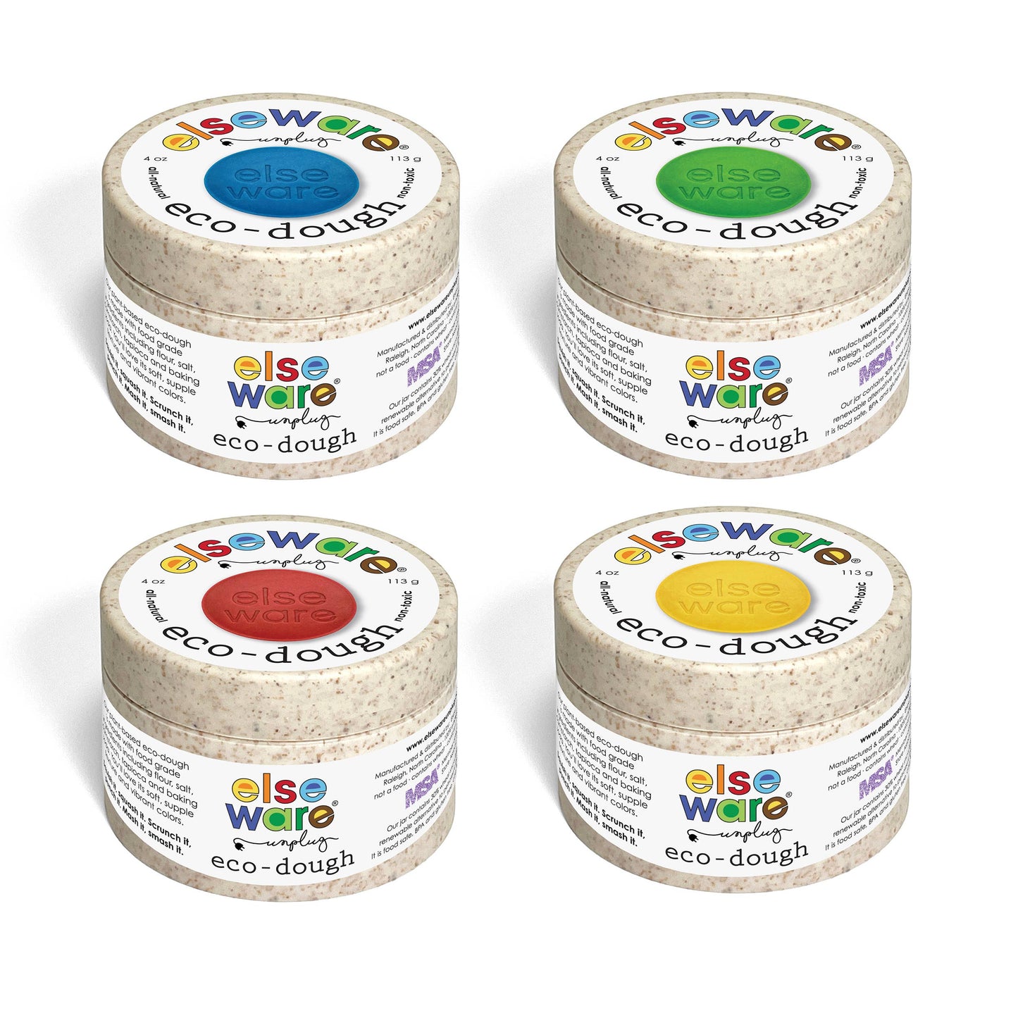 elseware unplug - Eco-Dough 12ct Singles - 1/4 lb - Natural, Non-Toxic