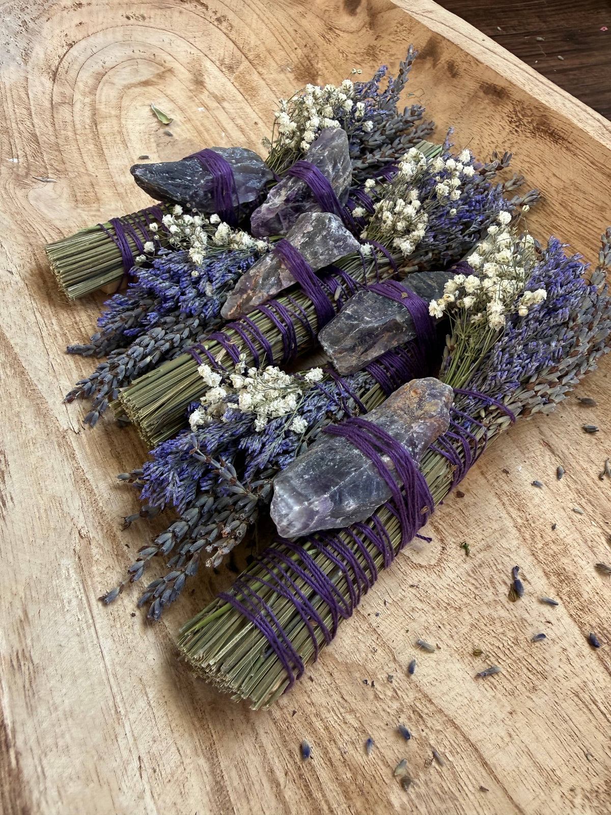 CharlieHaze - Amethyst, Lavender and Palo Santo Smudge Stick
