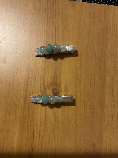 Handmade crystal metal hair clips