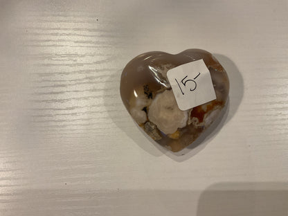 Flower agate heart