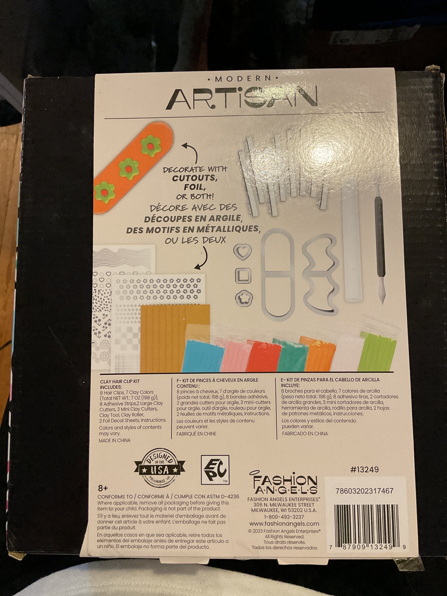 Modern artesian, clay hair clip kit