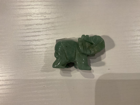 Green adventurine elephant