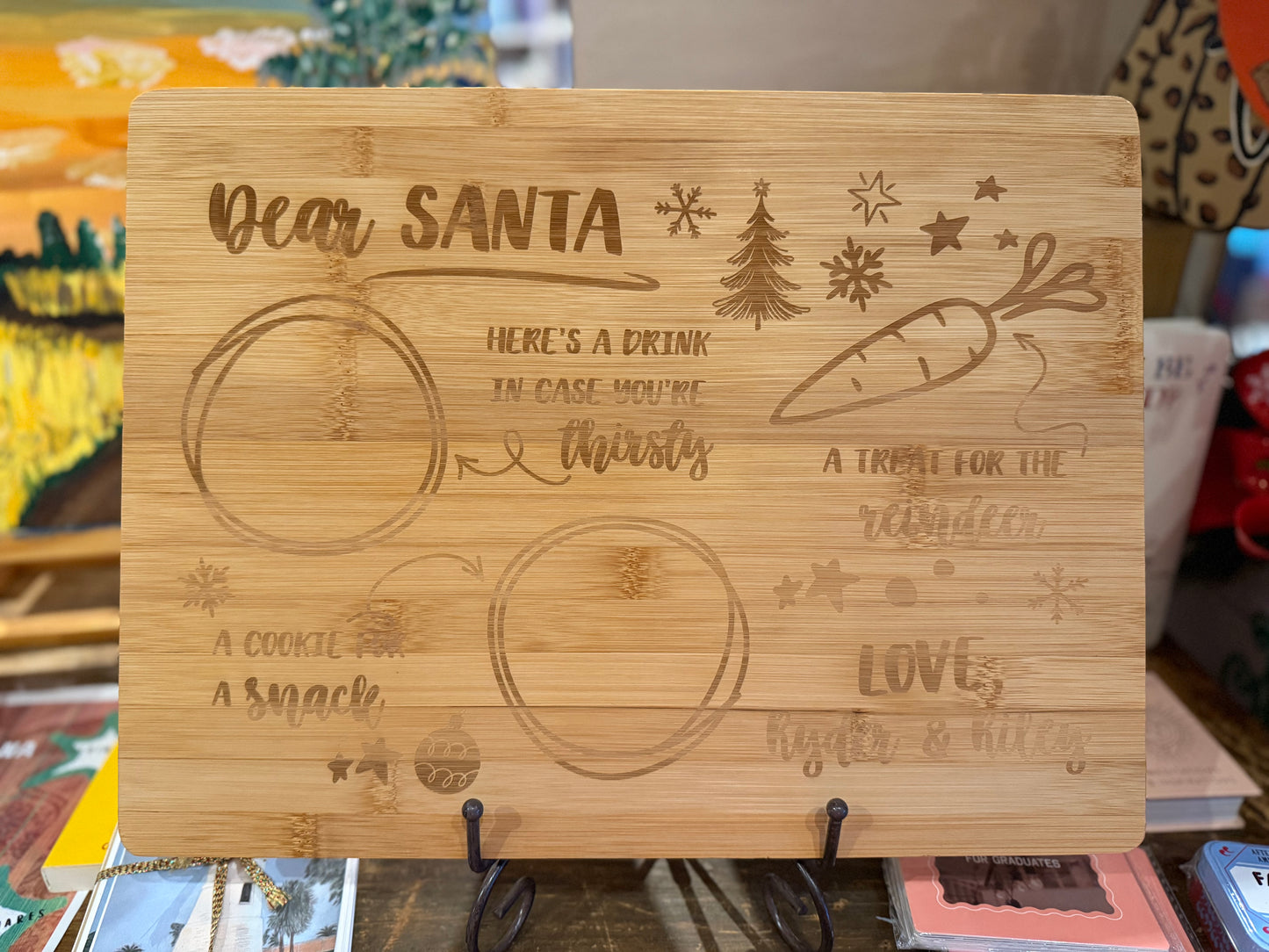 Personalized “Dear Santa” Christmas Cutting Board