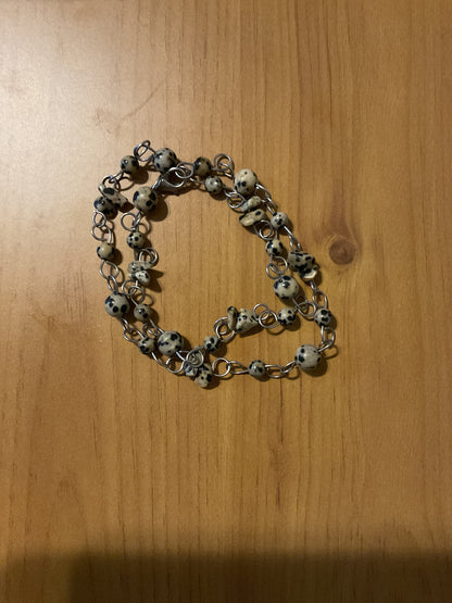 Handmade Dalmatian jasper necklace