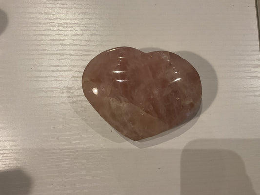Rose quartz heart