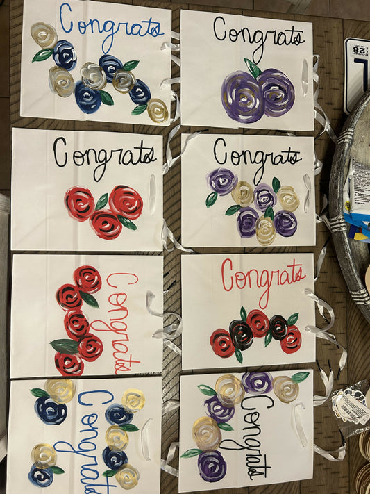 Small Rose graduation gift bags