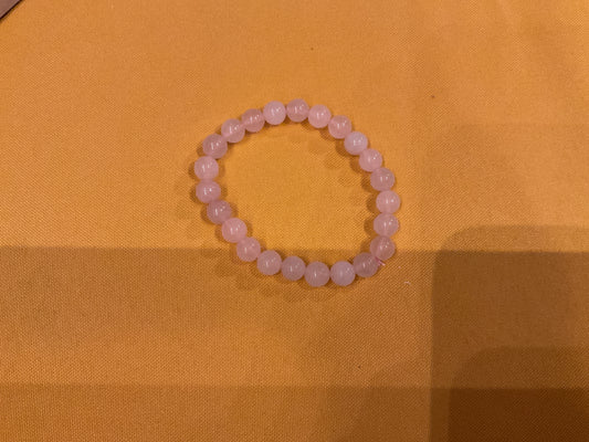 Rose quartz bead bracelet