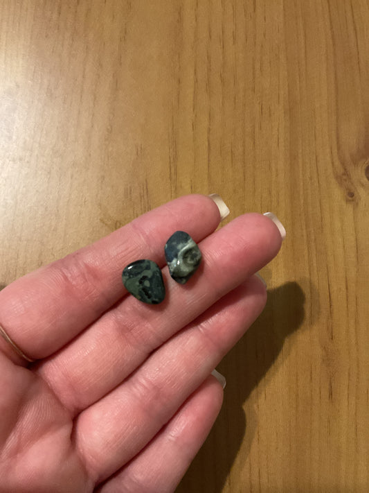 Handmade komboba jasper stud earrings