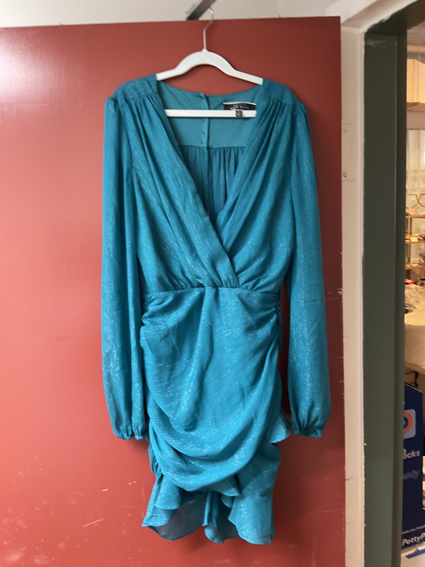 Teal mini dress