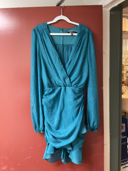 Teal mini dress