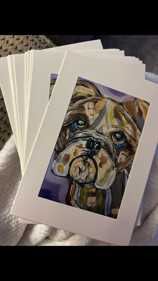 4x6 framed Bulldog prints