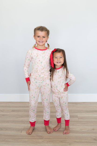 Sweet Bay Clothing - Pink Gingerbread Two Piece Pajama Pants Set