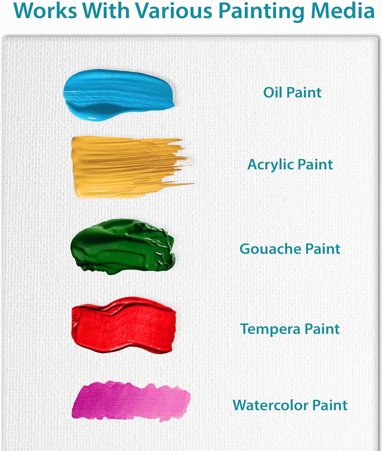 Keff Creations - 12 Pack Canvases for Painting - 11x14 Panels Set Boards