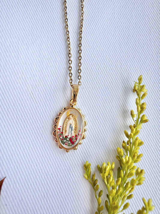 Harleigh Leonards Designs - Dainty Our Lady of Lourdes Necklace