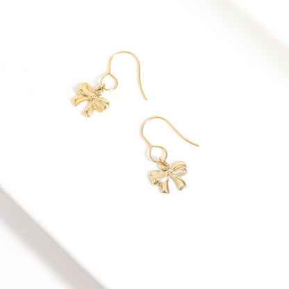 WJW - 18K Gold PVD Stainless Steel Ribbon Bow Charm